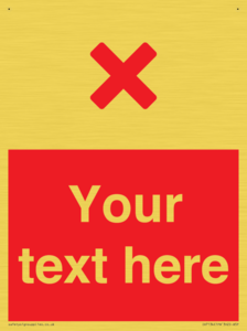 Custom red background, red cross sign